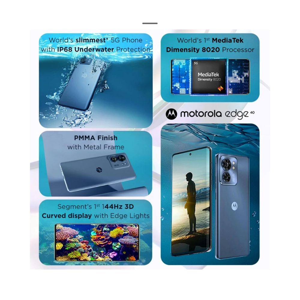 Motorola Edge 40 5G ( 8GB RAM, 256GB )(Lunar Blue) - BookAPhone