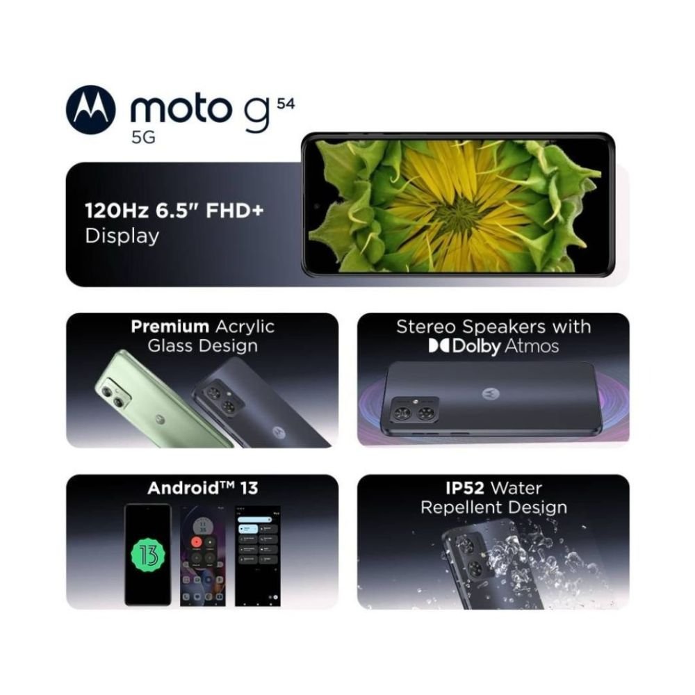 Motorola G54 5G (12GB, 256GB) (Midnight Blue) - BookAPhone